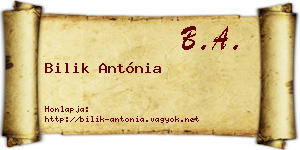 Bilik Antónia névjegykártya